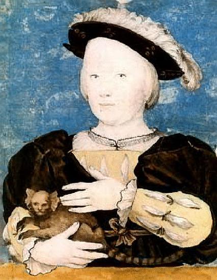 HOLBEIN, Hans the Younger Boy with marmoset